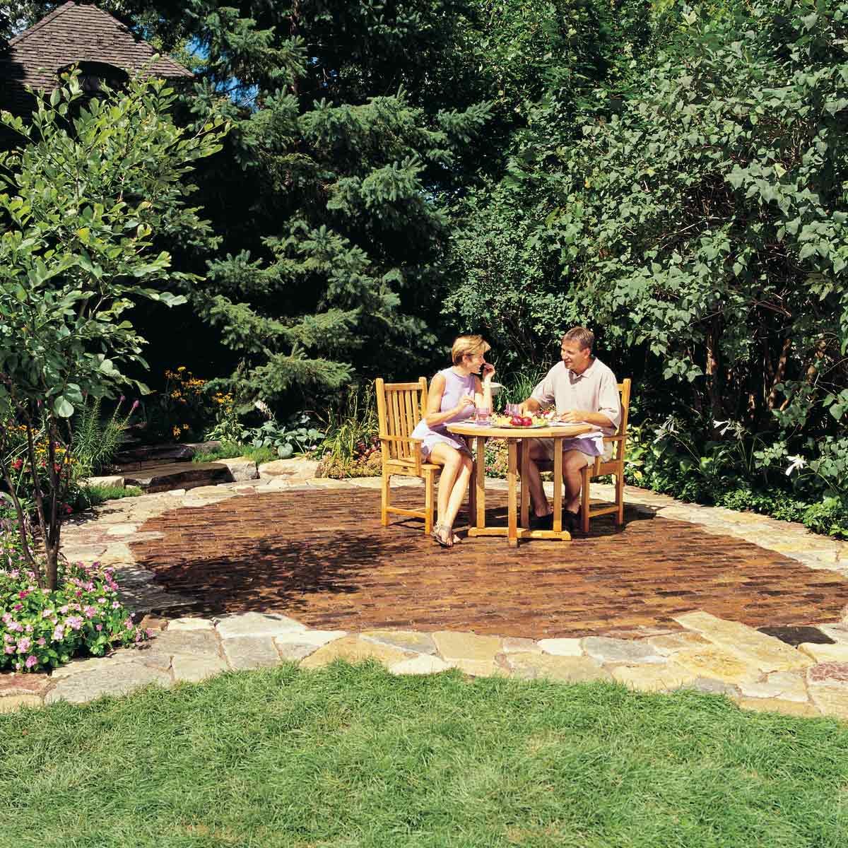 How To Build a Stone and Brick Patio (DIY) The Family Handyman