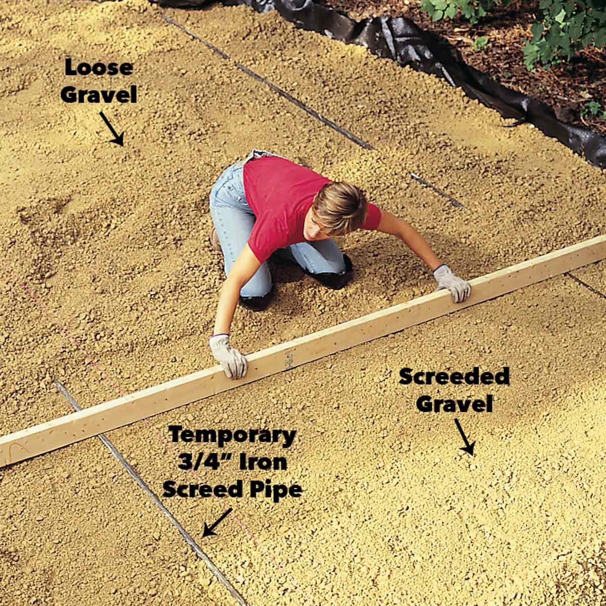 level the gravel 