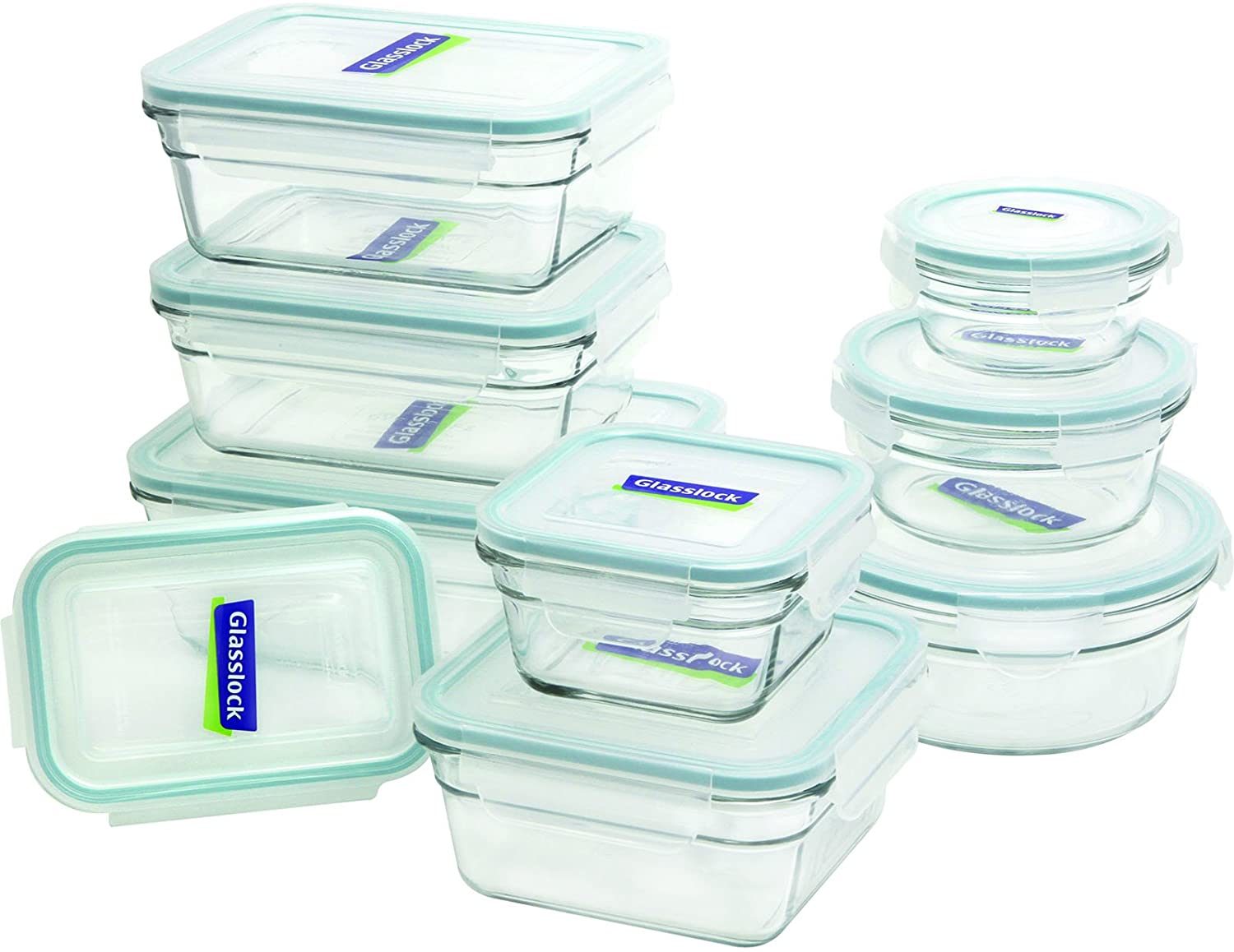 Utopia Kitchen 18 Pieces Plastic Food Containers Set (9 Containers and
