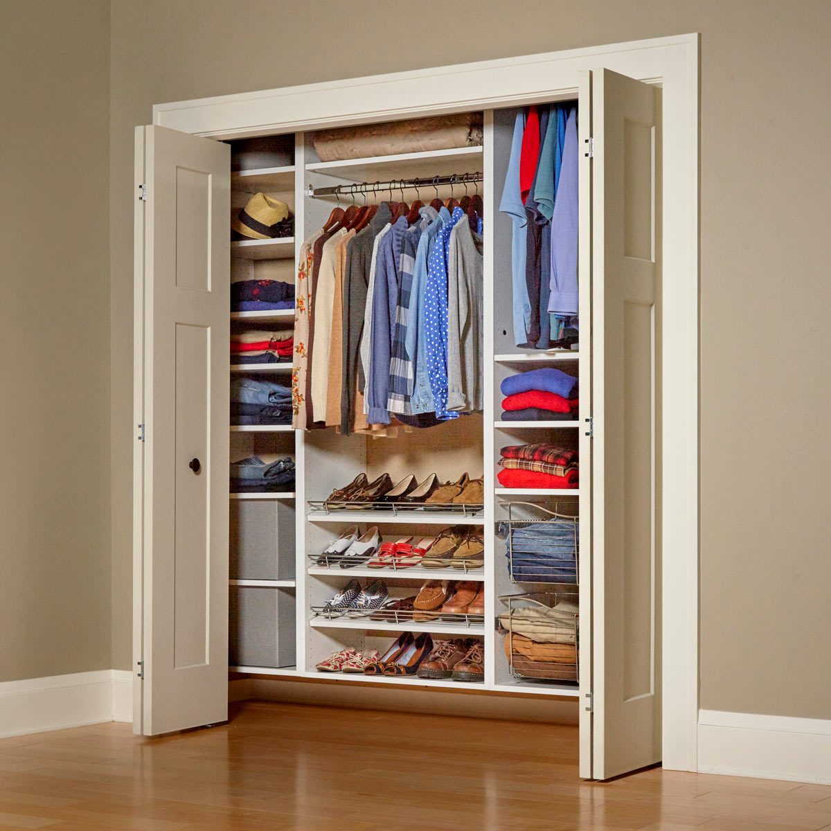 Build Your Own Melamine Closet Organizer