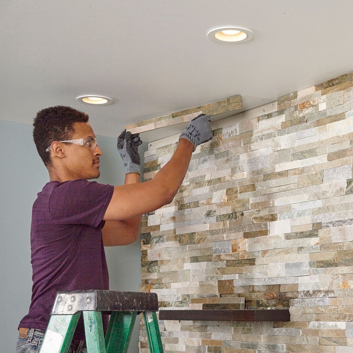 Build a Faux Stone Interior Accent Wall