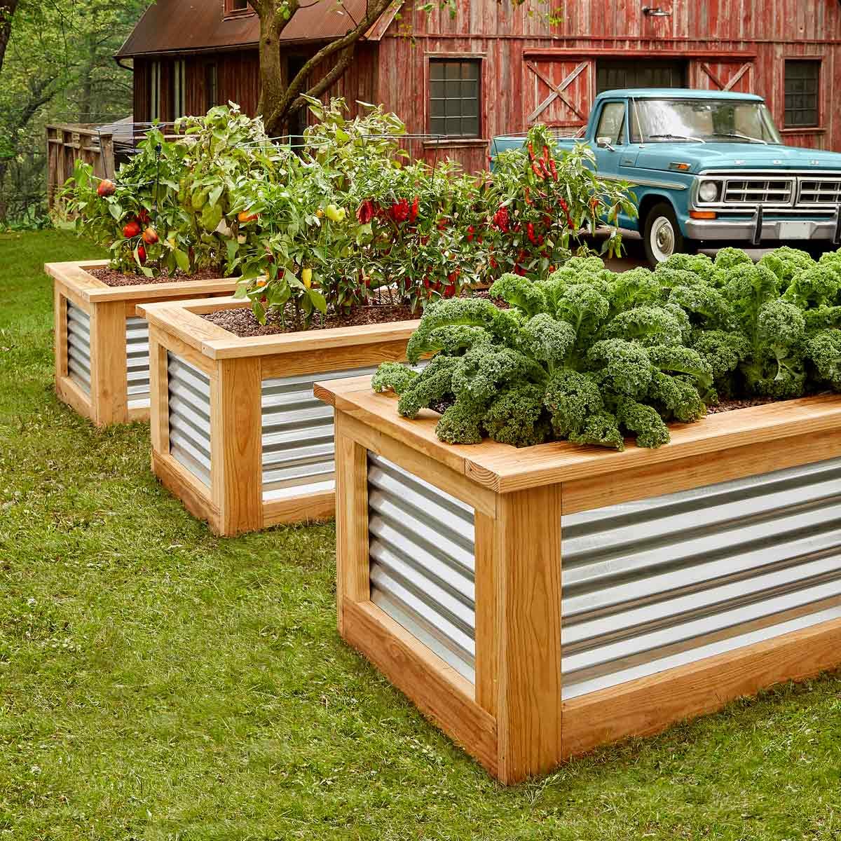 What is the least expensive way to build a raised garden bed?
