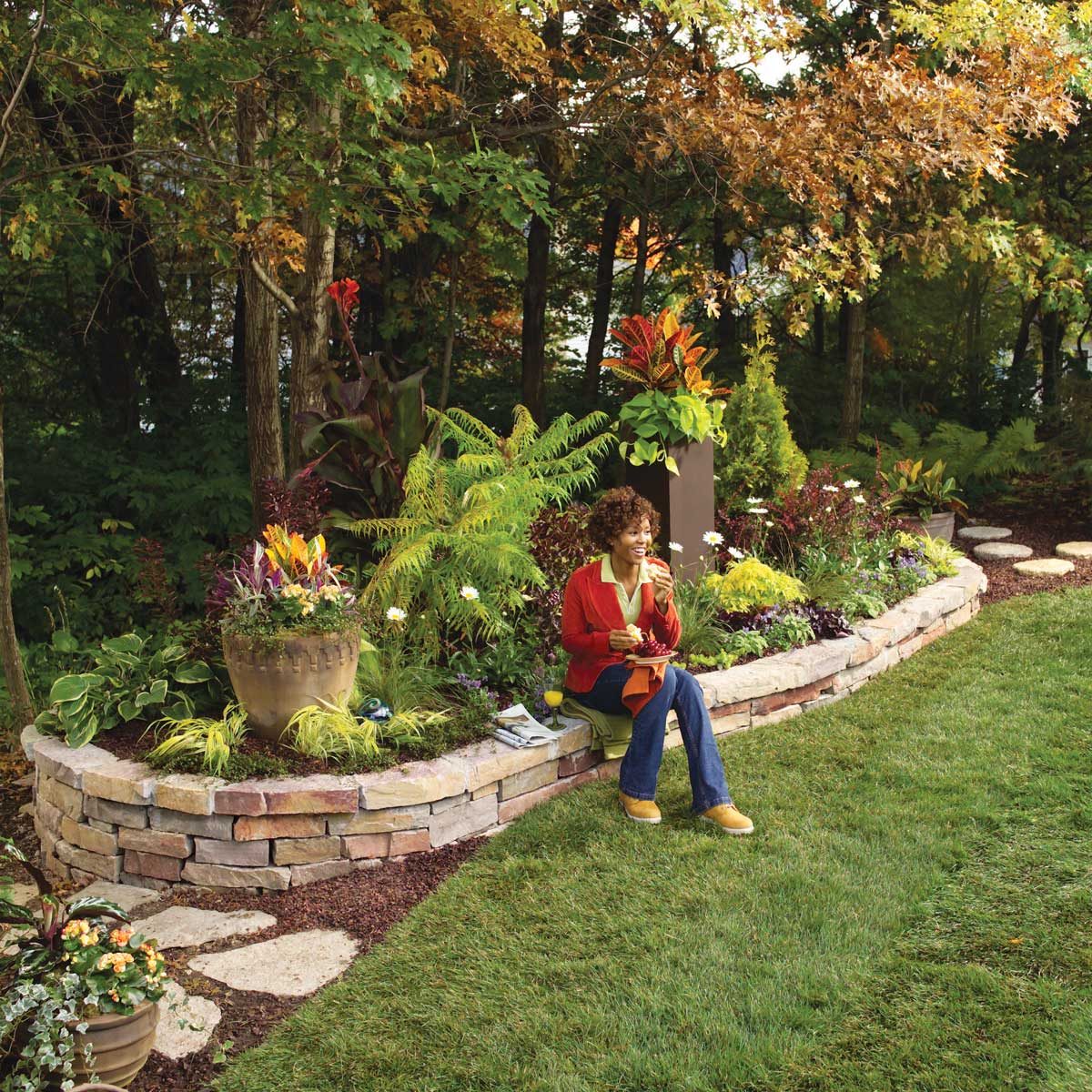 raised vegetable garden stone