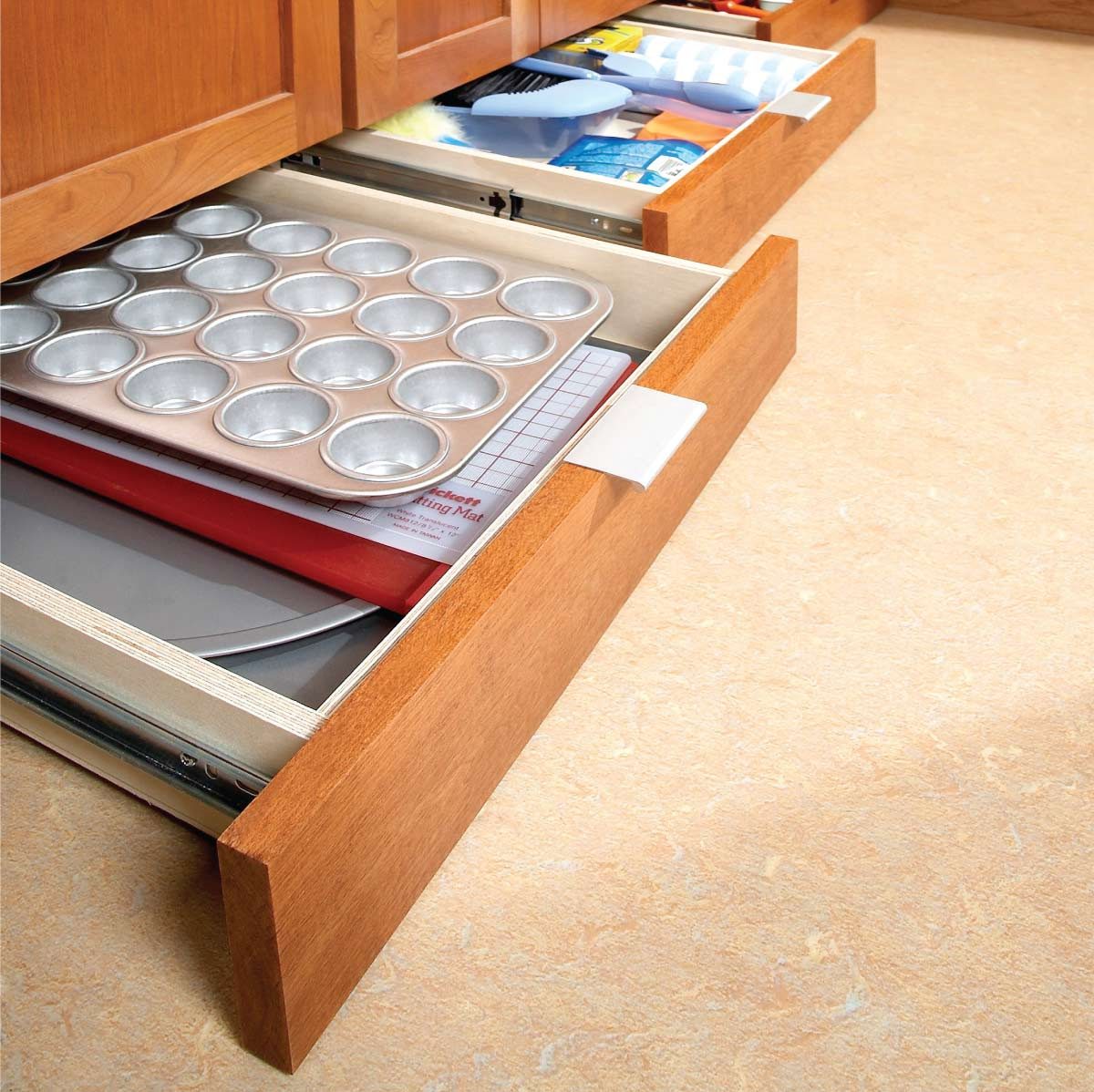 How To Build Under Drawers Increase Kitchen Storage Diy Family