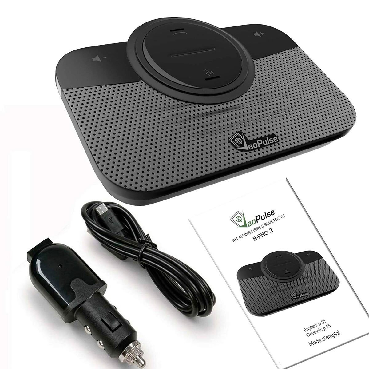 Bluetooth Handsfree Speaker For Cell Phone, Wireless Car Speaker Motion Auto  Power On Car Receiver Visor Music