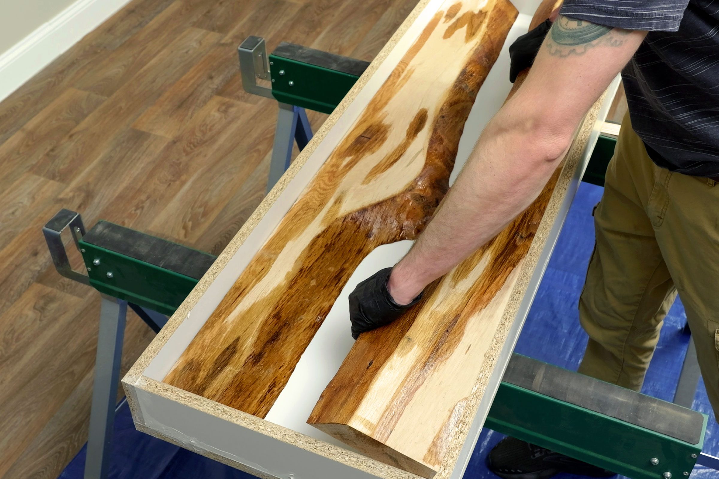 Fit The Wood Into The Mold