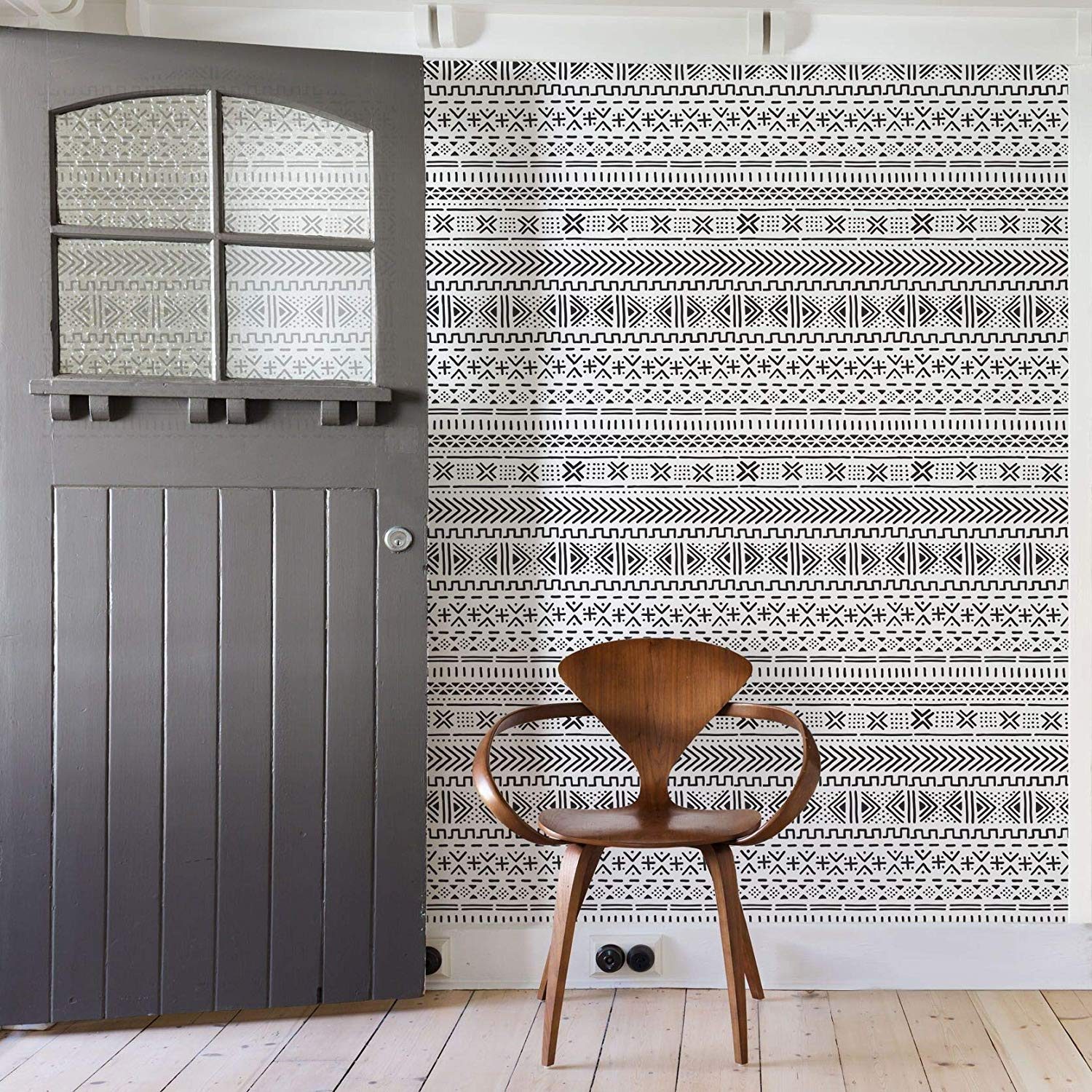 Loose Weave Wall Stencil