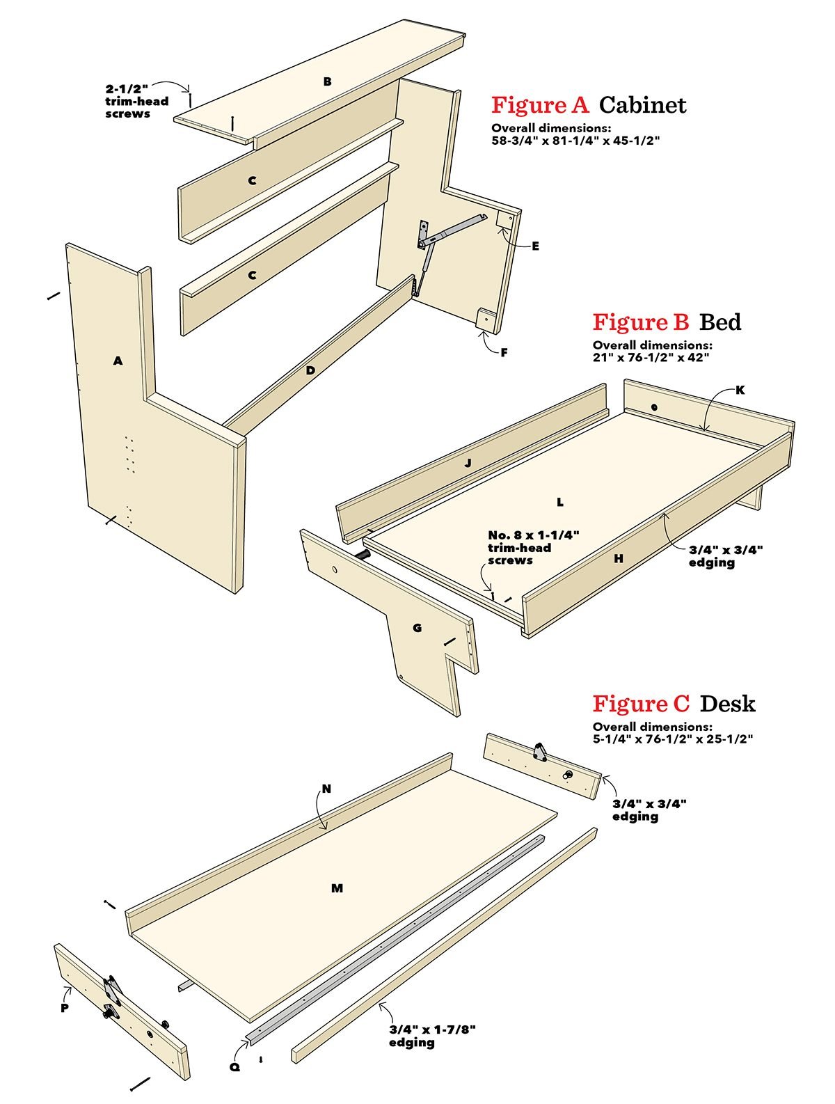 How to Build a Murphy Bed that Easily Transforms into a Desk (DIY ...