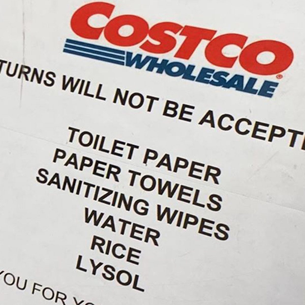 Costco Won’t Let Shoppers Return Toilet Paper and Other High-Demand Items