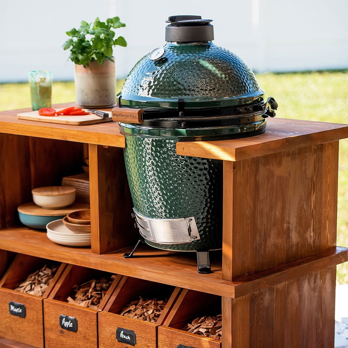 Custom Grill Table or Grill Cart for Big Green Egg Kamado 