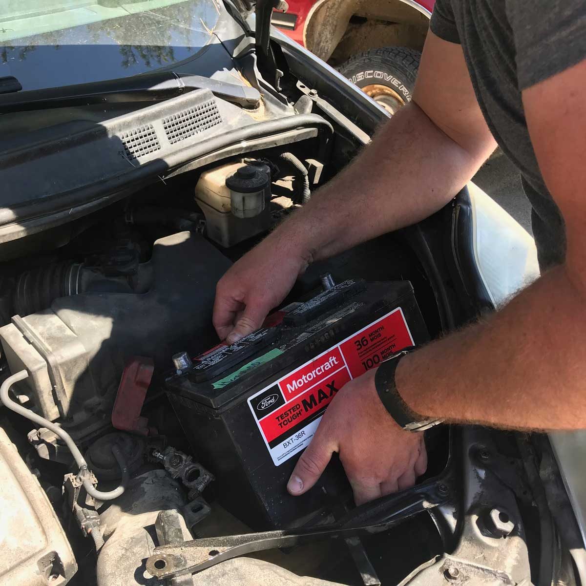 car battery leaking from caps