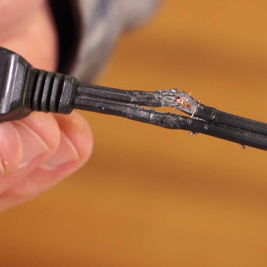 How To Fix A Cord Chewed By Your Pet Diy Family Handyman