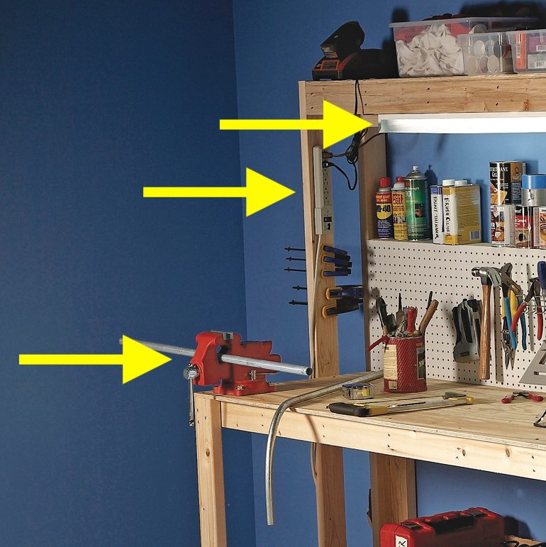 Hobby workbench organizers. For tools and paint and supplies.