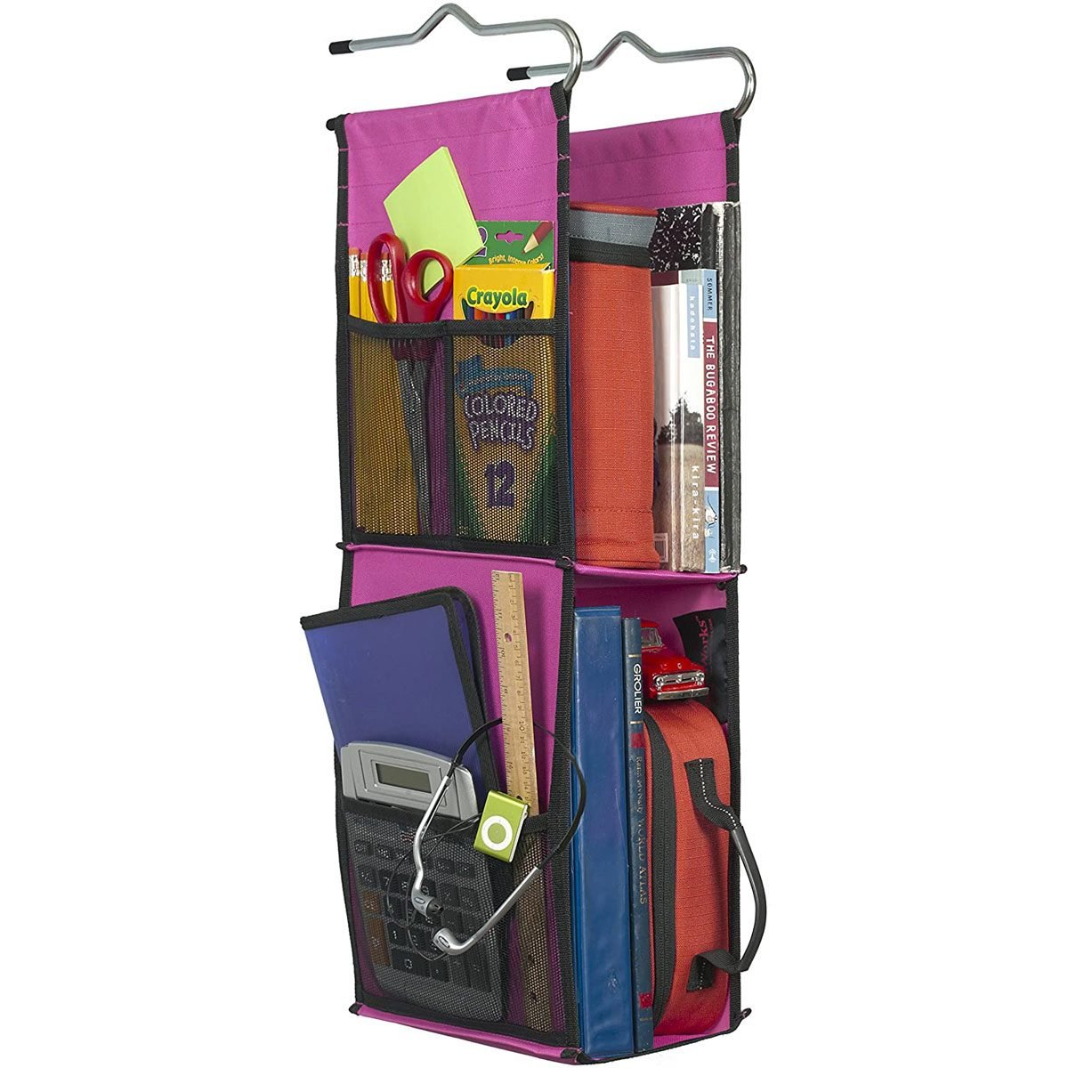 Tools for School Magnetic Locker Mirror with Mesh Pocket Organizer