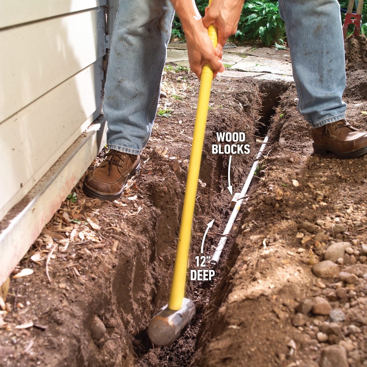 Run Conduit Under The Sidewalk