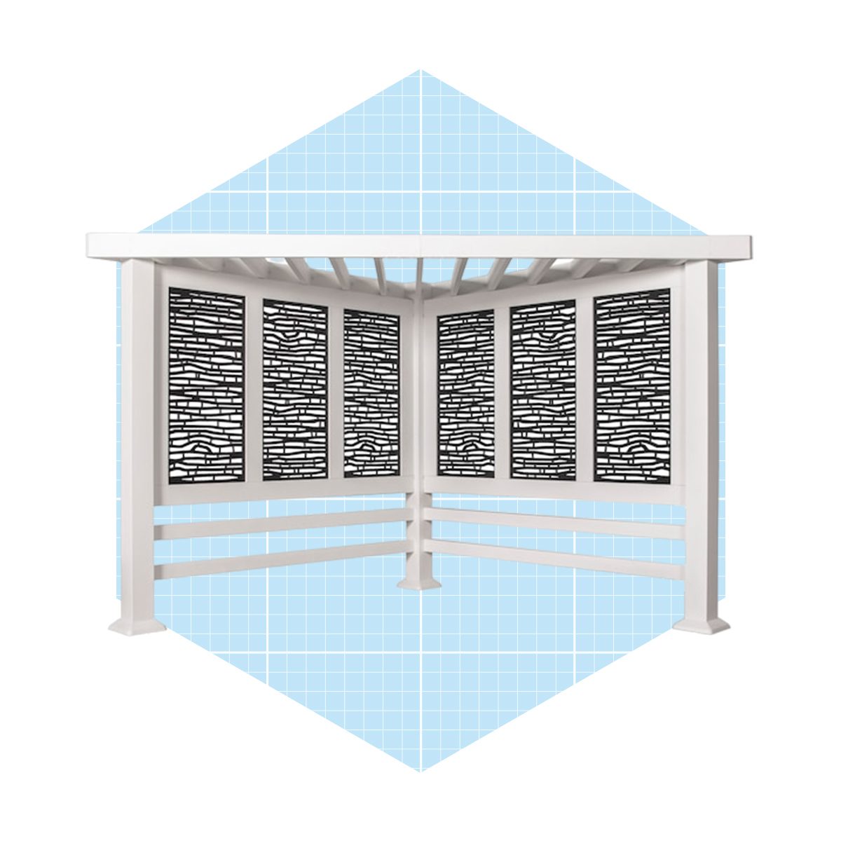 Freestanding Pergola With Privacy Screens