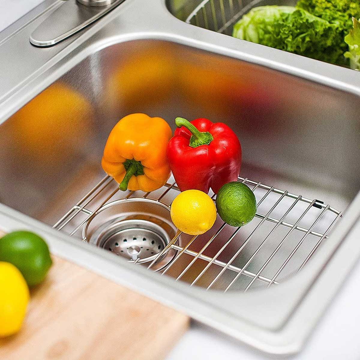 AWOKE Sink Protectors for Kitchen Sink | 18.2x 12.5 Kitchen Sink Mats for  Bottom of Kitchen Sink | Sink Inserts for Kitchen Sink of Stainless Steel