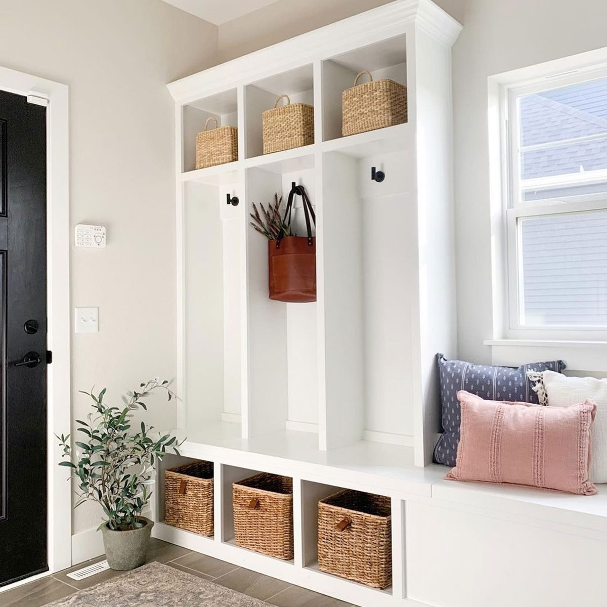 entryway benches with storage solution