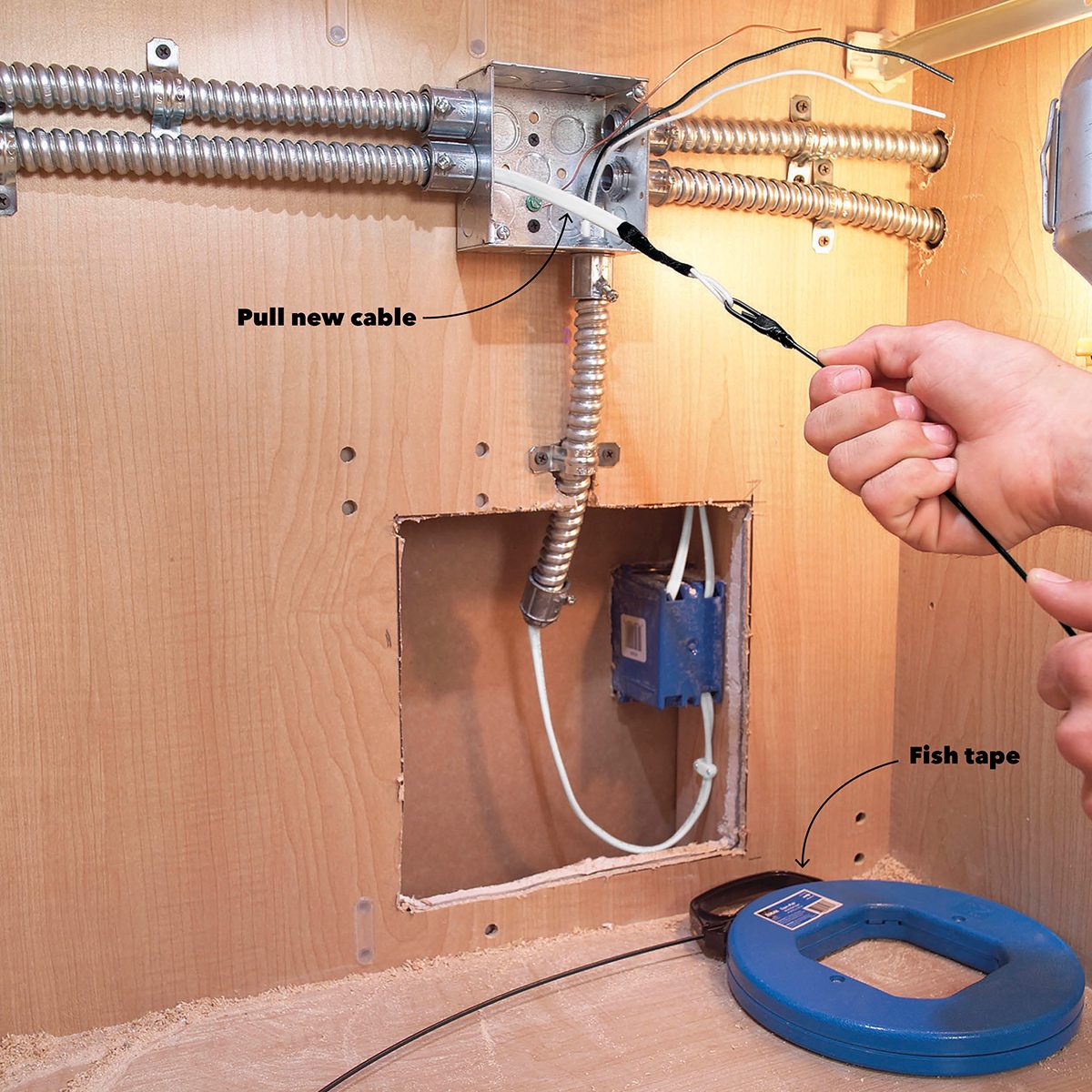 electrical - Wiring low voltage doorbell wire through exterior