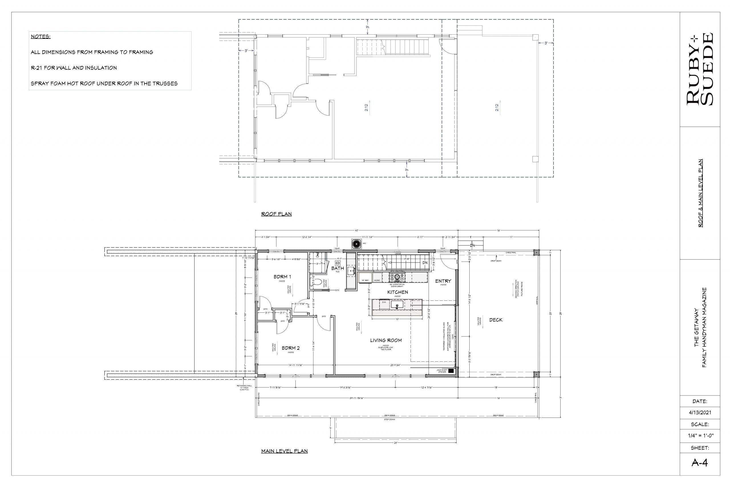 Getaway Main Level Blueprint