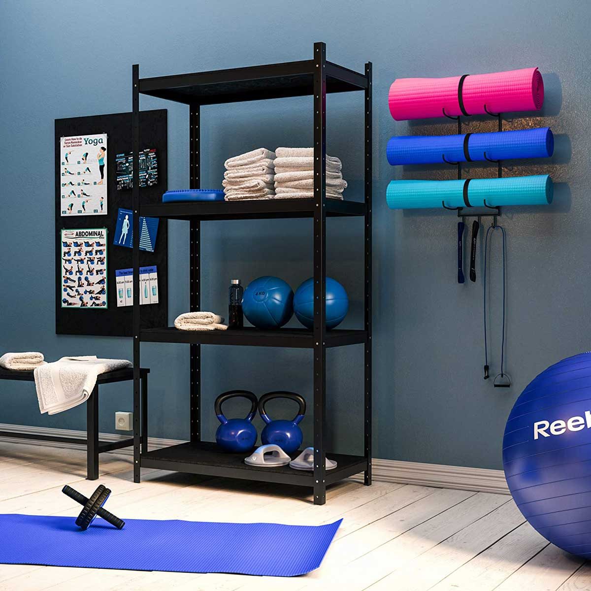 Yoga Mat Storage Rack Organizer Yoga Center Storage Shelf