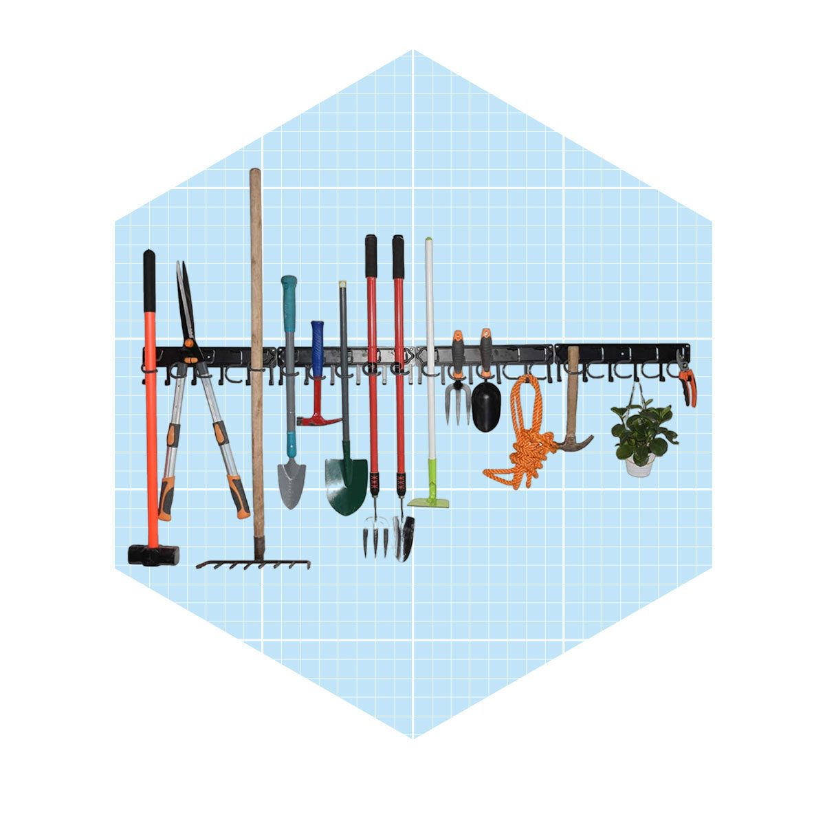 MANOKY Shovel Holder Wall Mount Outdoor 10 Pack - Garden Yard Tool Organizer  for Garage Shed Organizers and Storage Hooks Rake Rack Hanger Hardware  Included : : Patio, Lawn & Garden