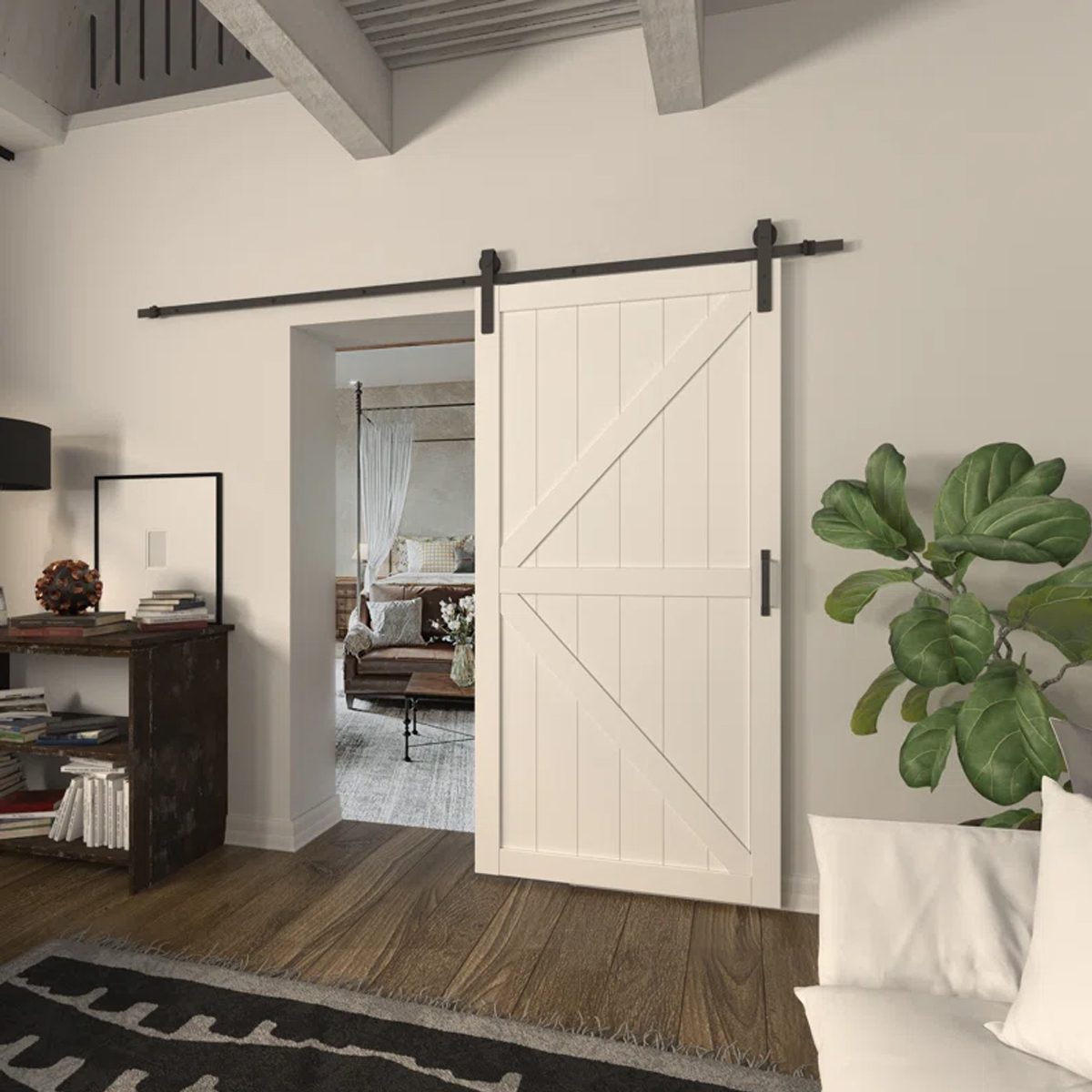 Manufactured Wood Rene Barn Door With Installation Hardware Kit Ecomm Wayfair.com