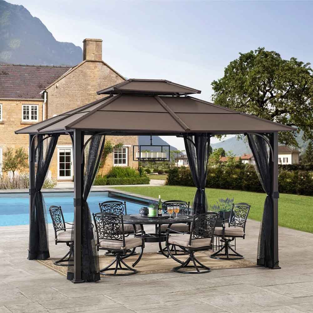 7 Best Gazebo Kits To Build Your Own Gazebo   Gazebo Kit 12Ft.Wx10Ft.DSteelPatioGazebo 