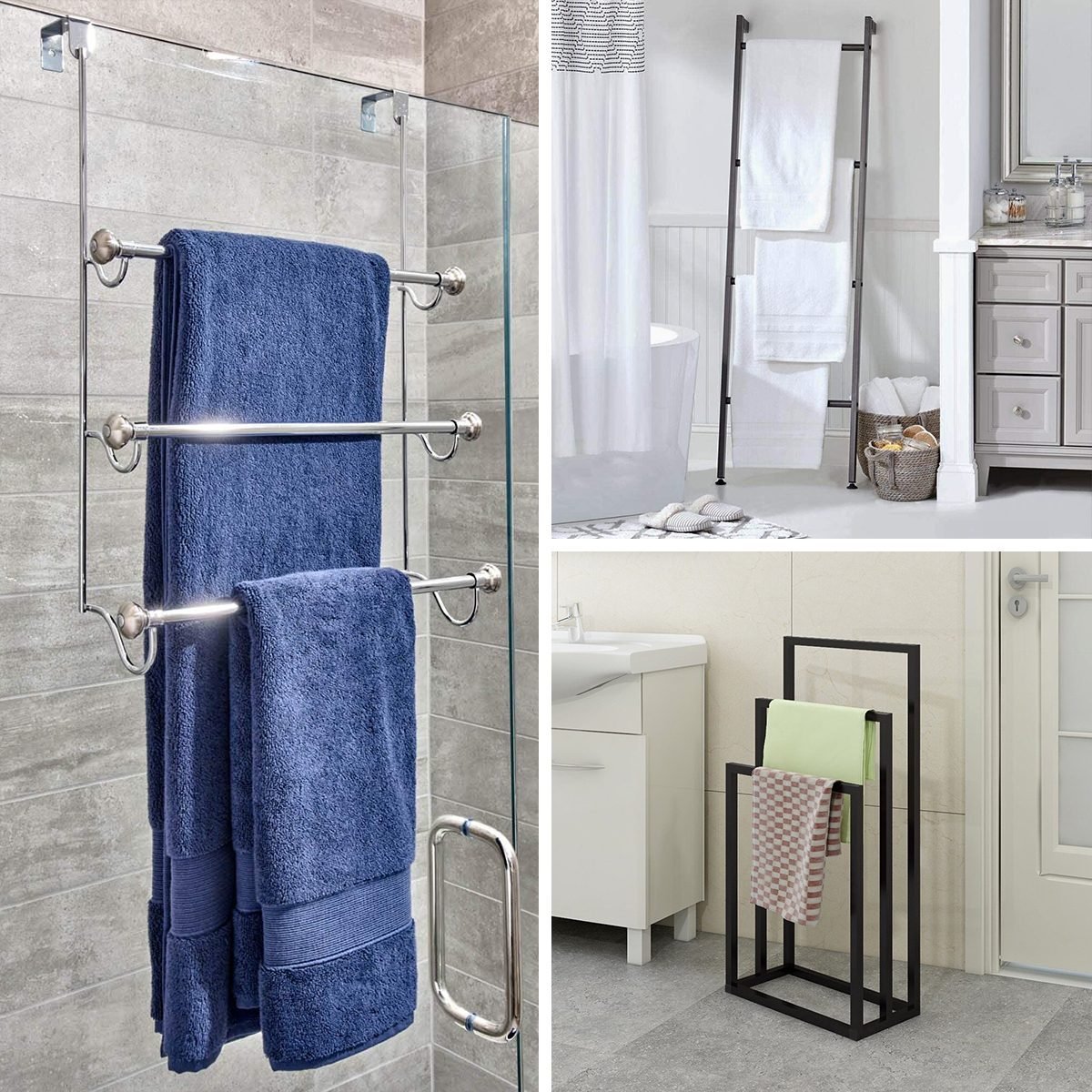 Best Bathroom Towel Racks For Wall, Over the door, Cabinet Holder Storage & More