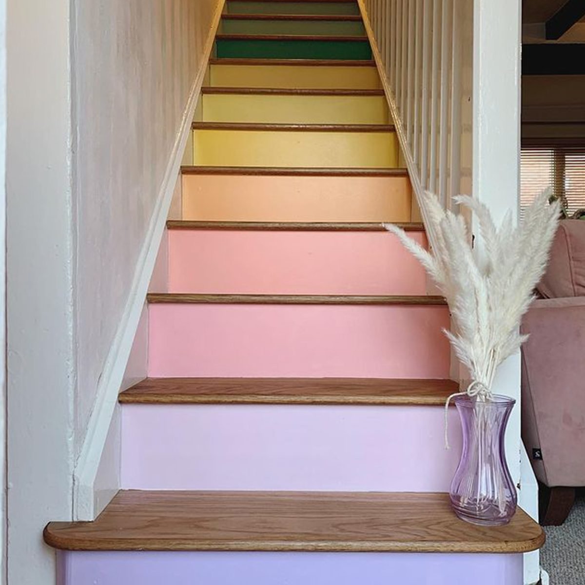 9 DIY Painted Stairs Ideas