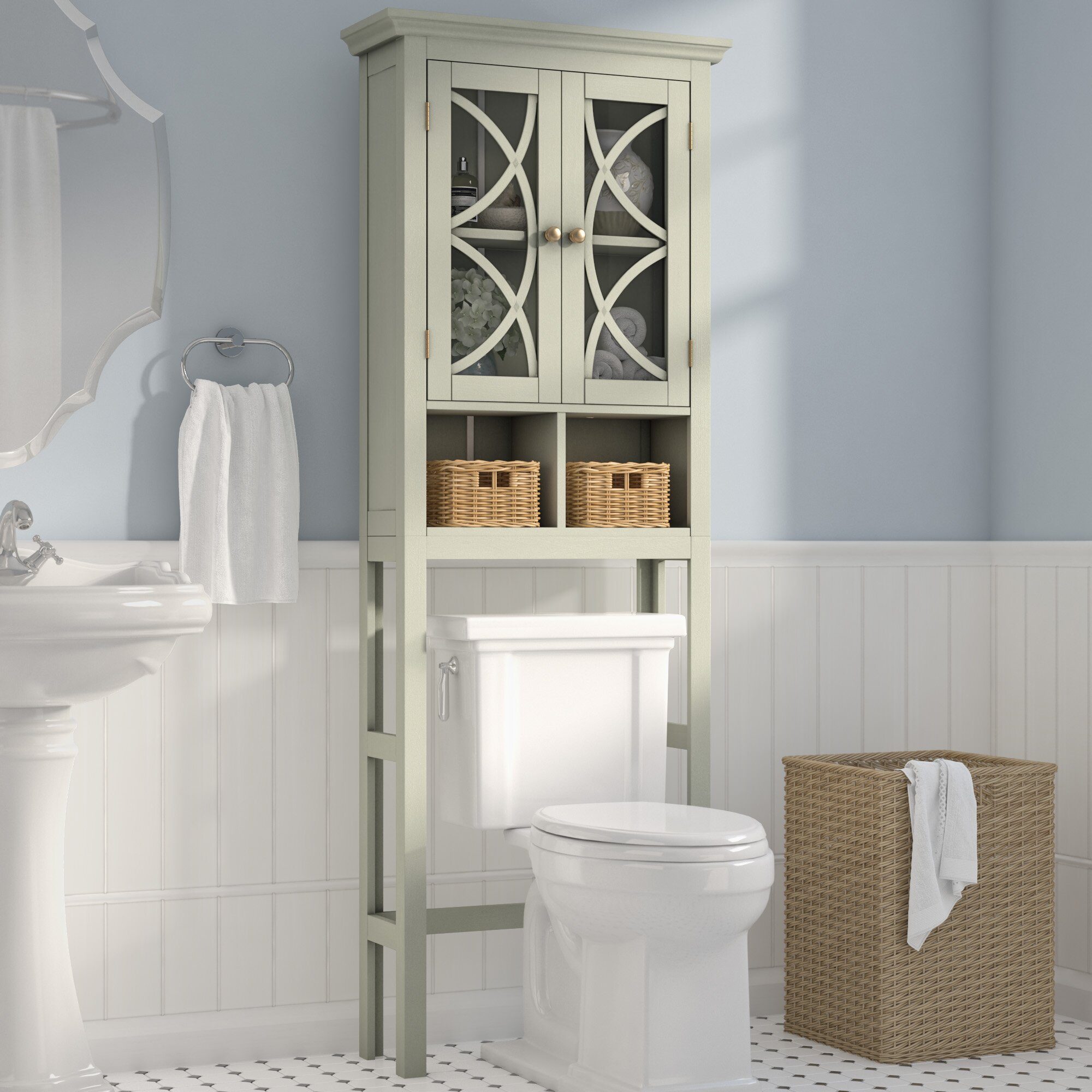 standing bathroom cabinet over toilet