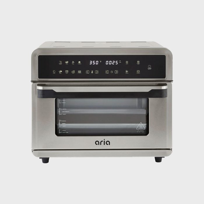 Aria All In 1 Premium 30 Qt. Stainless Steel Touchscreen Air Fryer Toaster Oven With Recipe Book