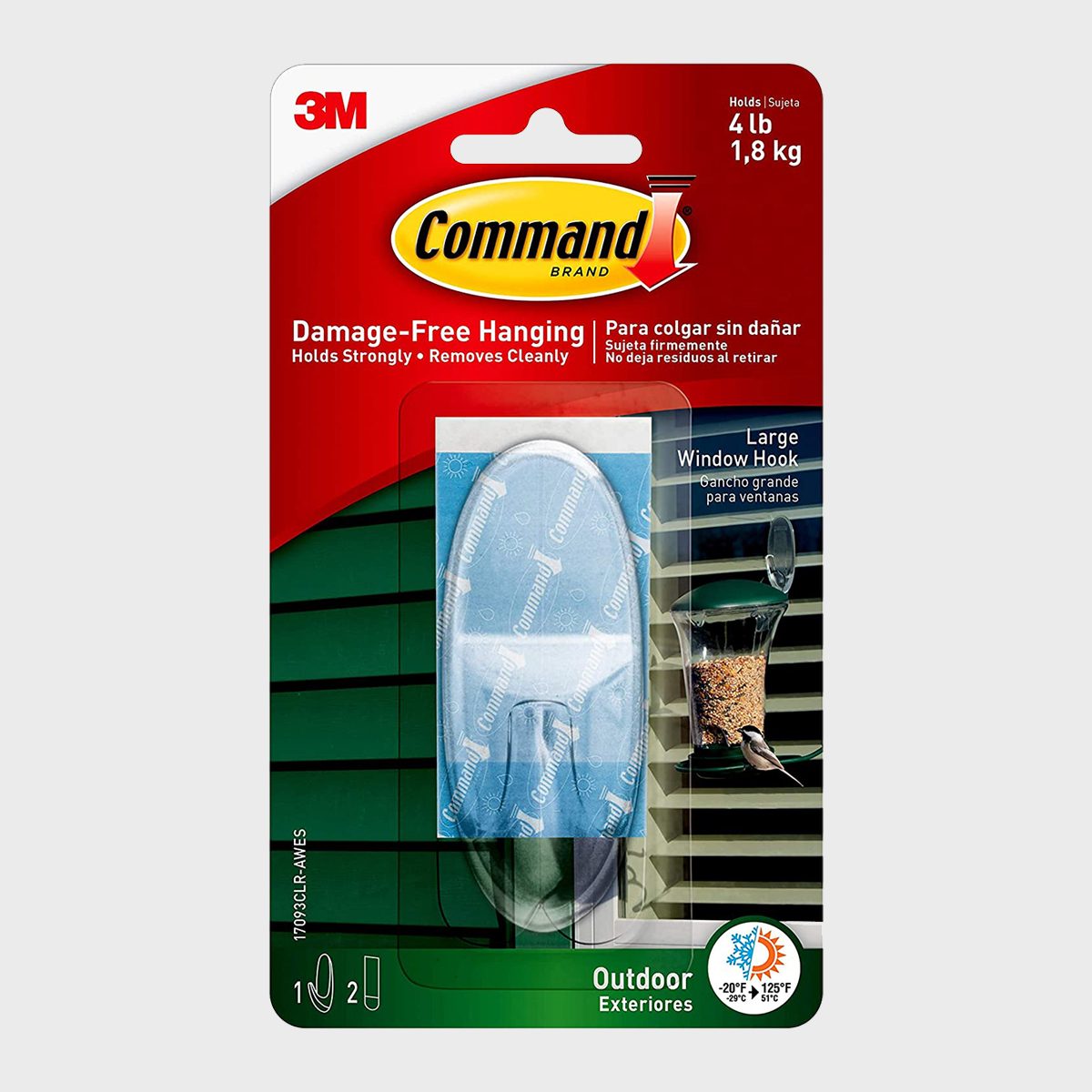 Command Outdoor Large Window Hook