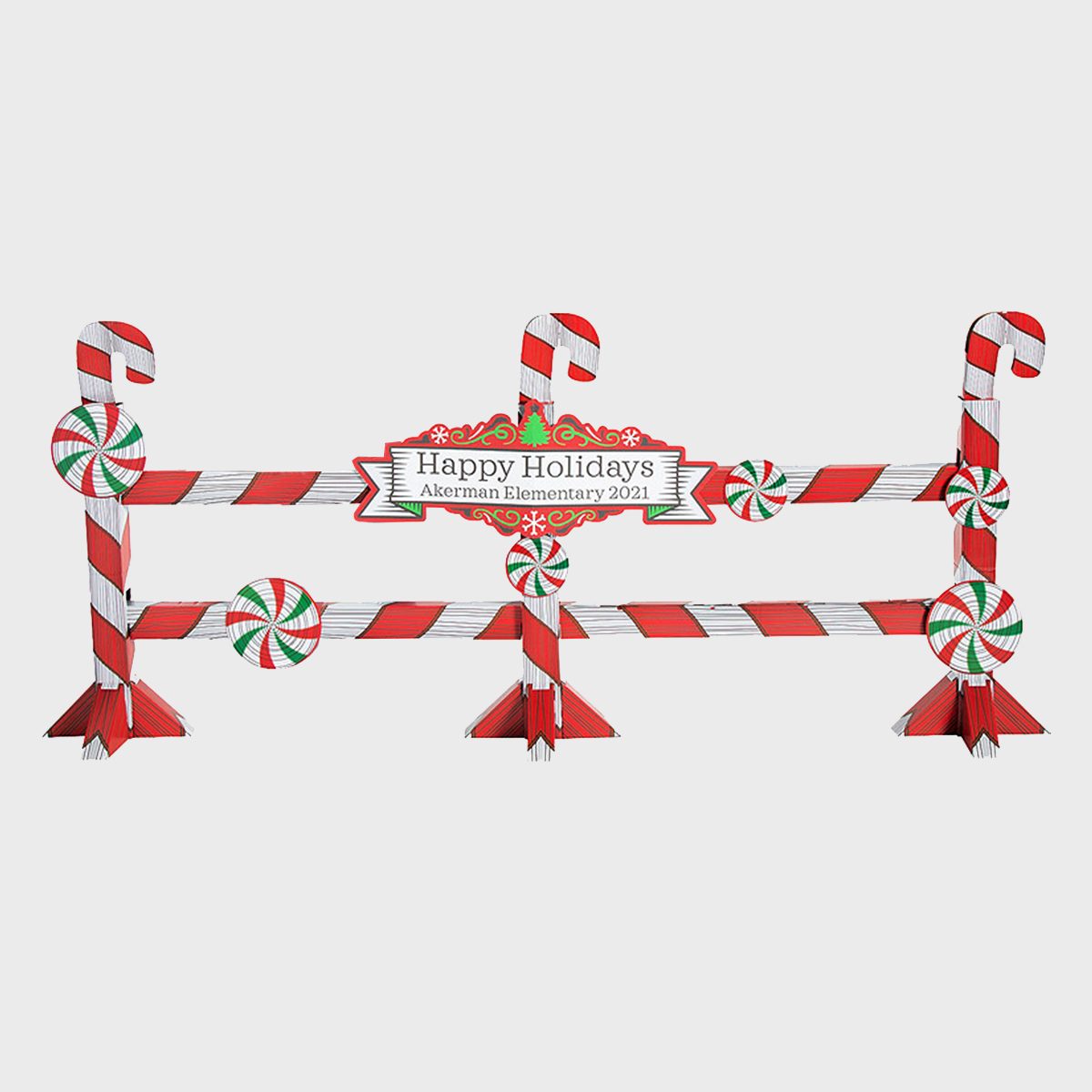 Personalized Holiday Fence Sign