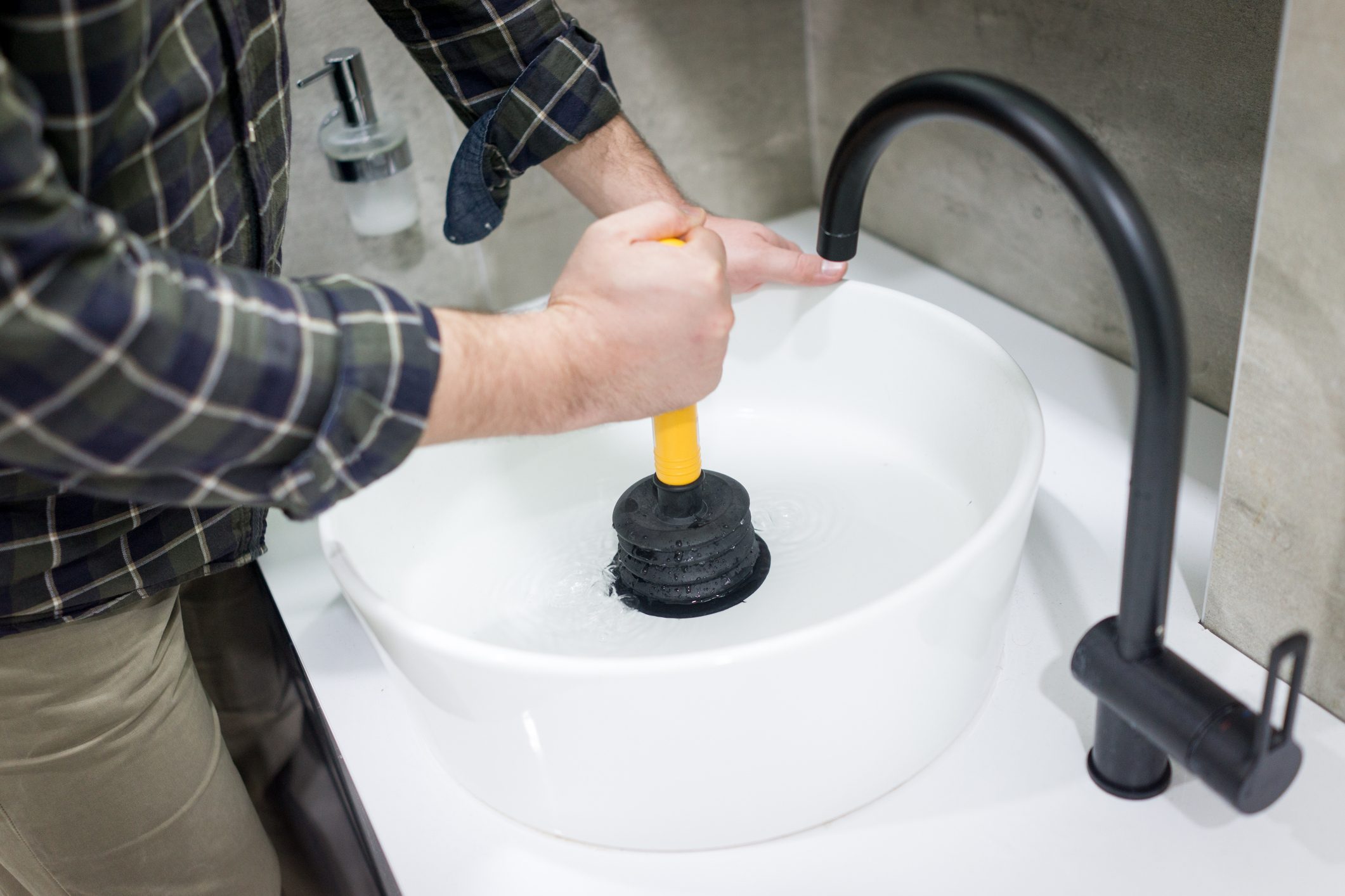 bathroom sink plunger 