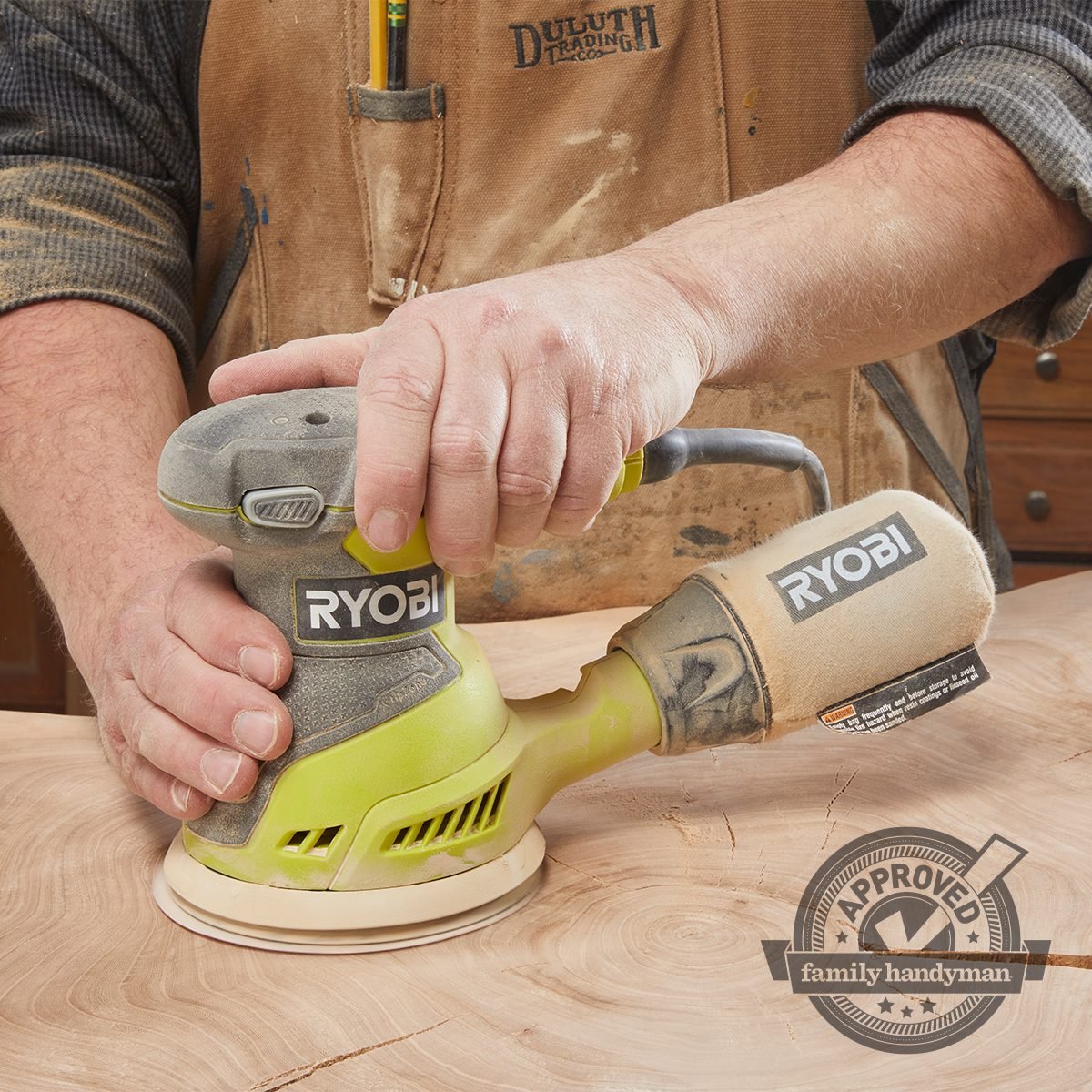 Family Handyman Approved: Ryobi RS290G Random Orbit Sander