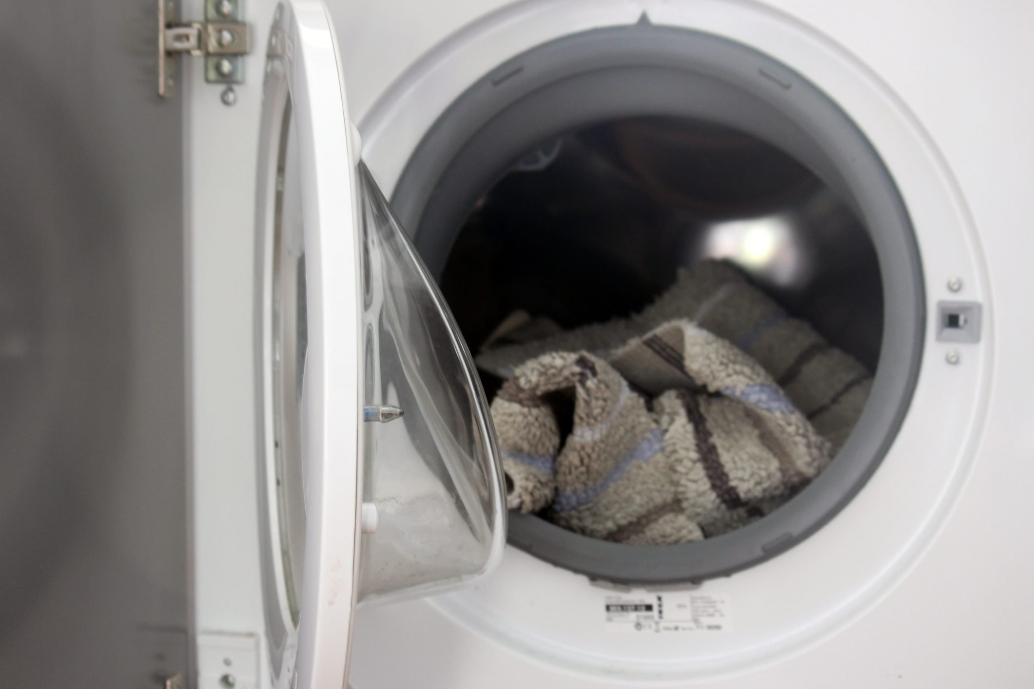 bath mat inside Washing Machine