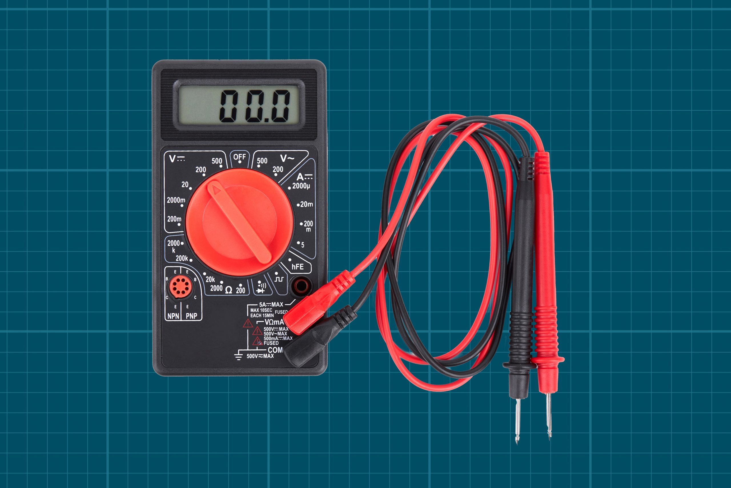 capacitor symbol on multimeter
