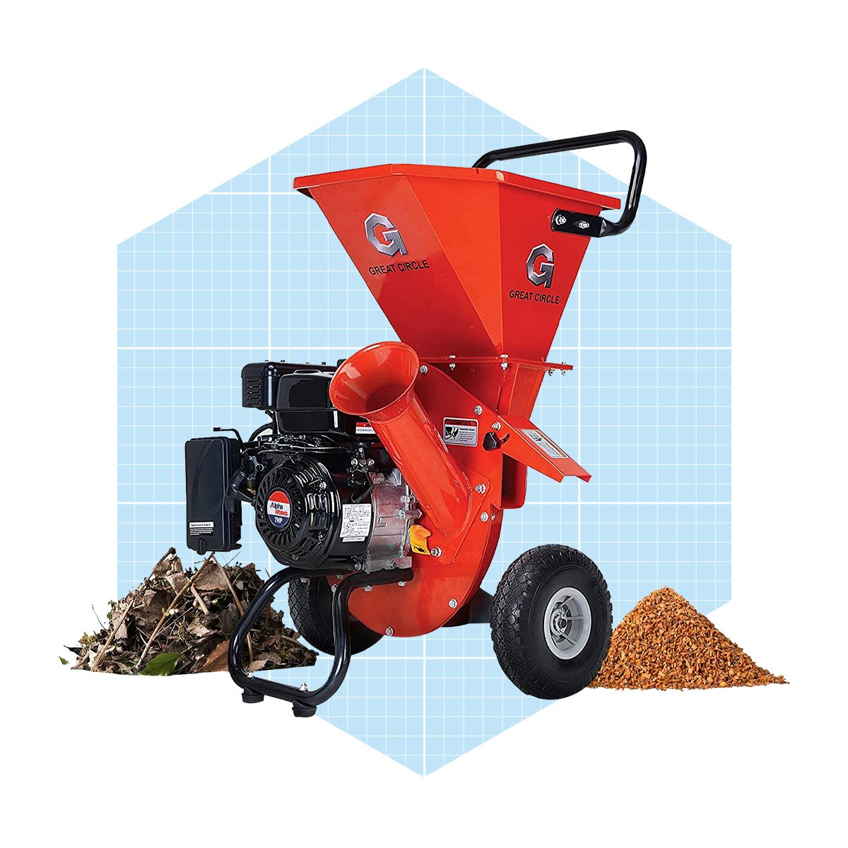 Wood Chipper Shredder Mulcher Heavy Duty Gas Powered