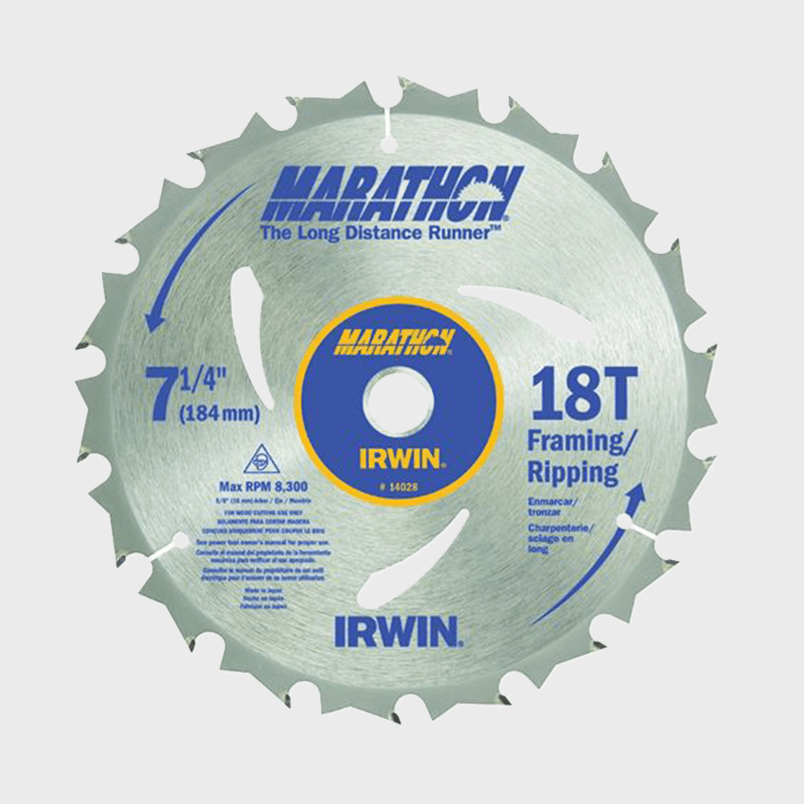 Irwin Marathon Circular Saw Blade, 18 T, 5.5