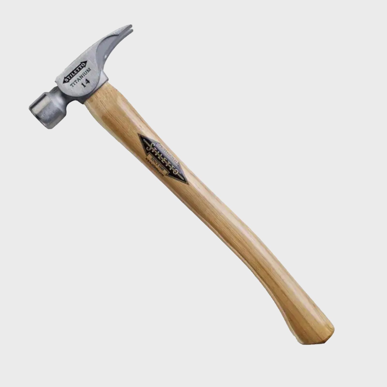 ESTWING Sure Strike California Framing Hammer - 25 oz Straight Rip Claw  with Milled Face & Hickory Wood Handle - MRW25LM