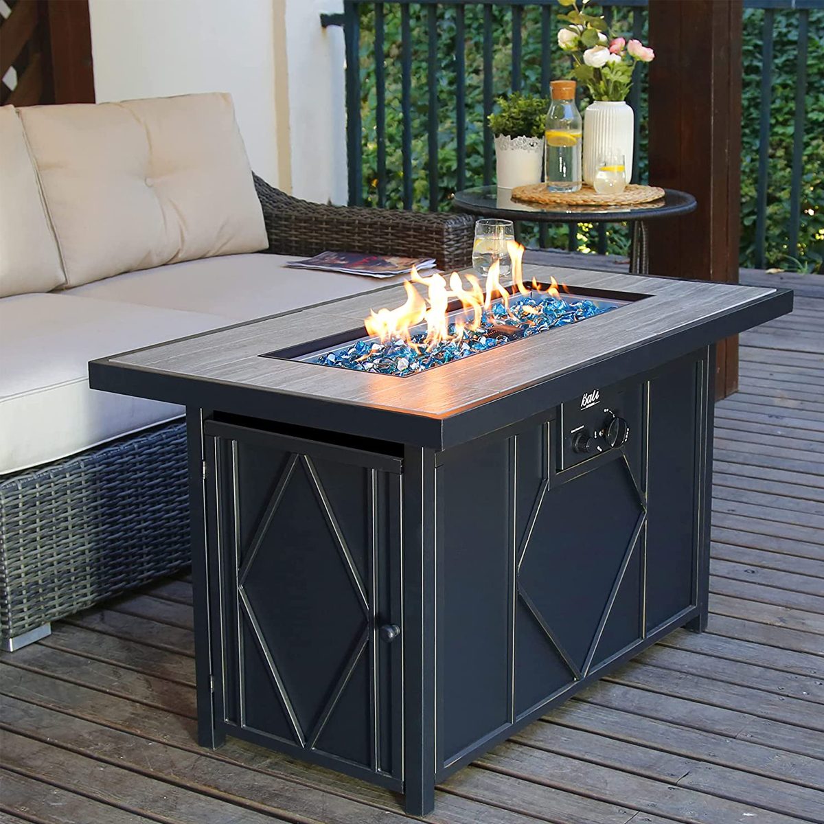 decorative propane fire pit