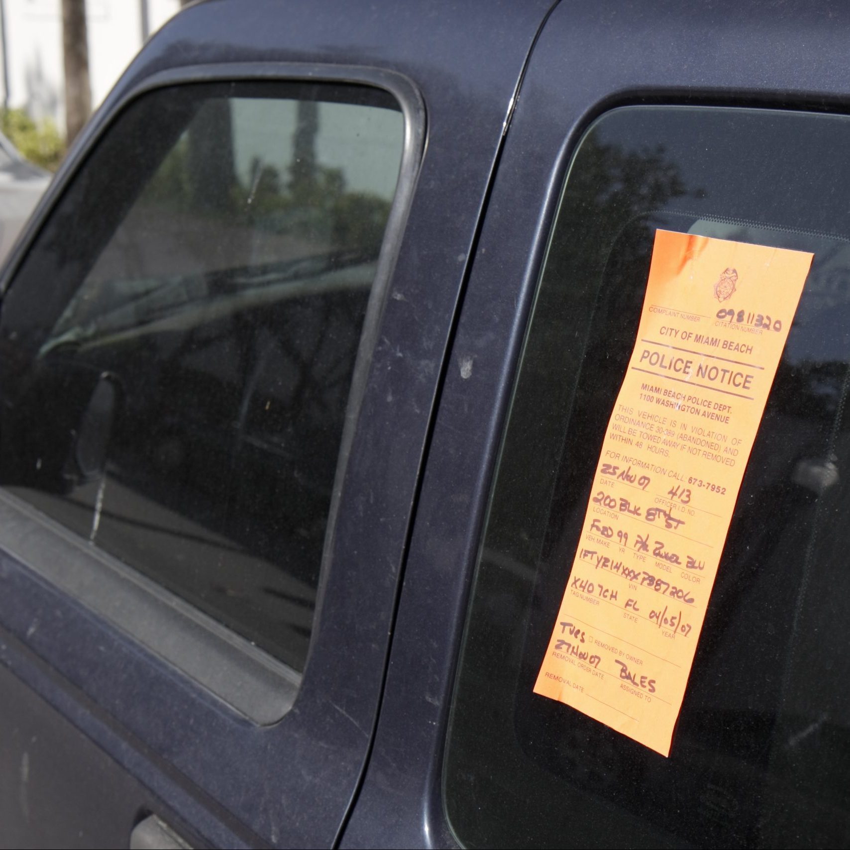 If You See an Orange Tag on a Car, This Is What It Means