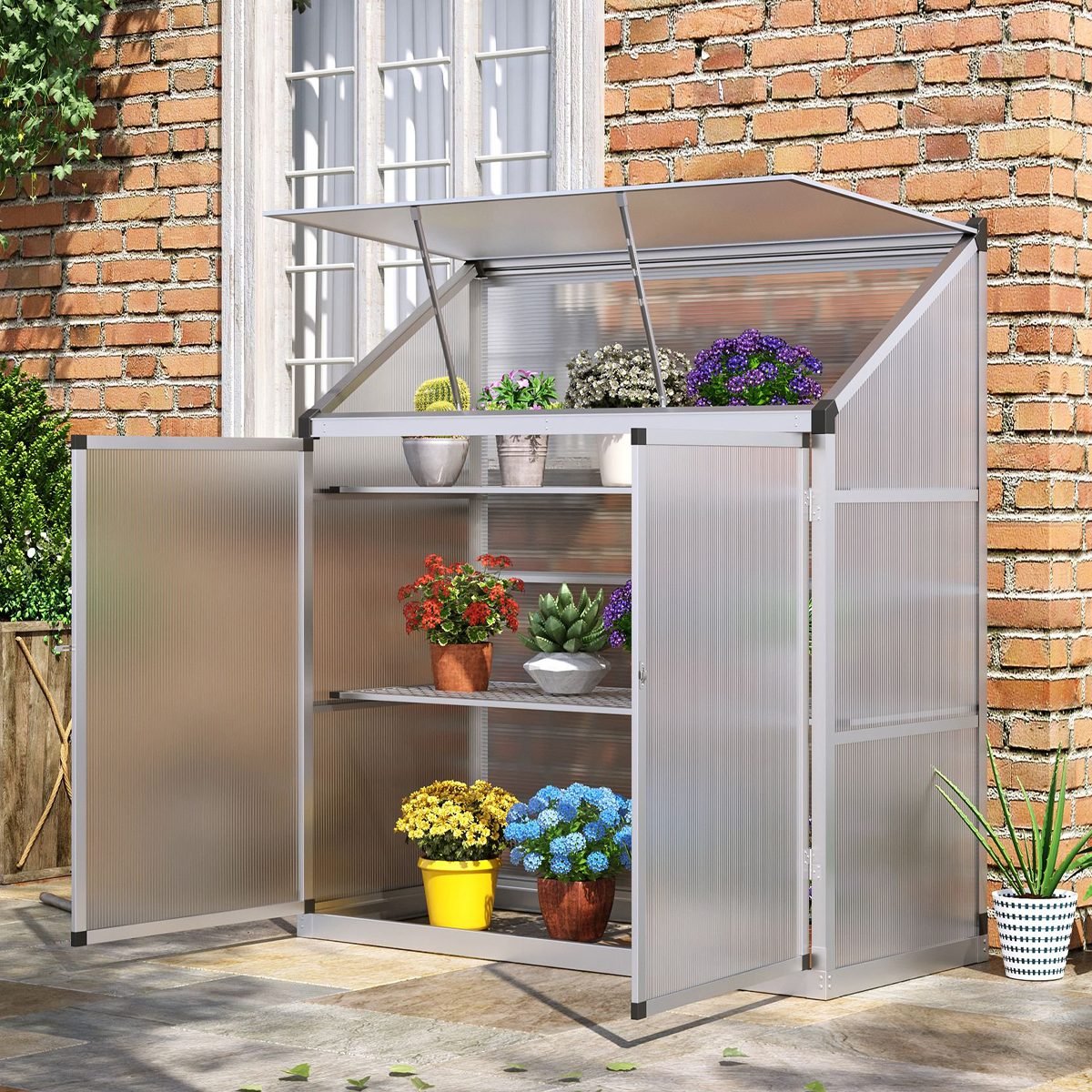 Outsunny 3 Tier Outdoor Garden Greenhouse Ecomm Walmart.com