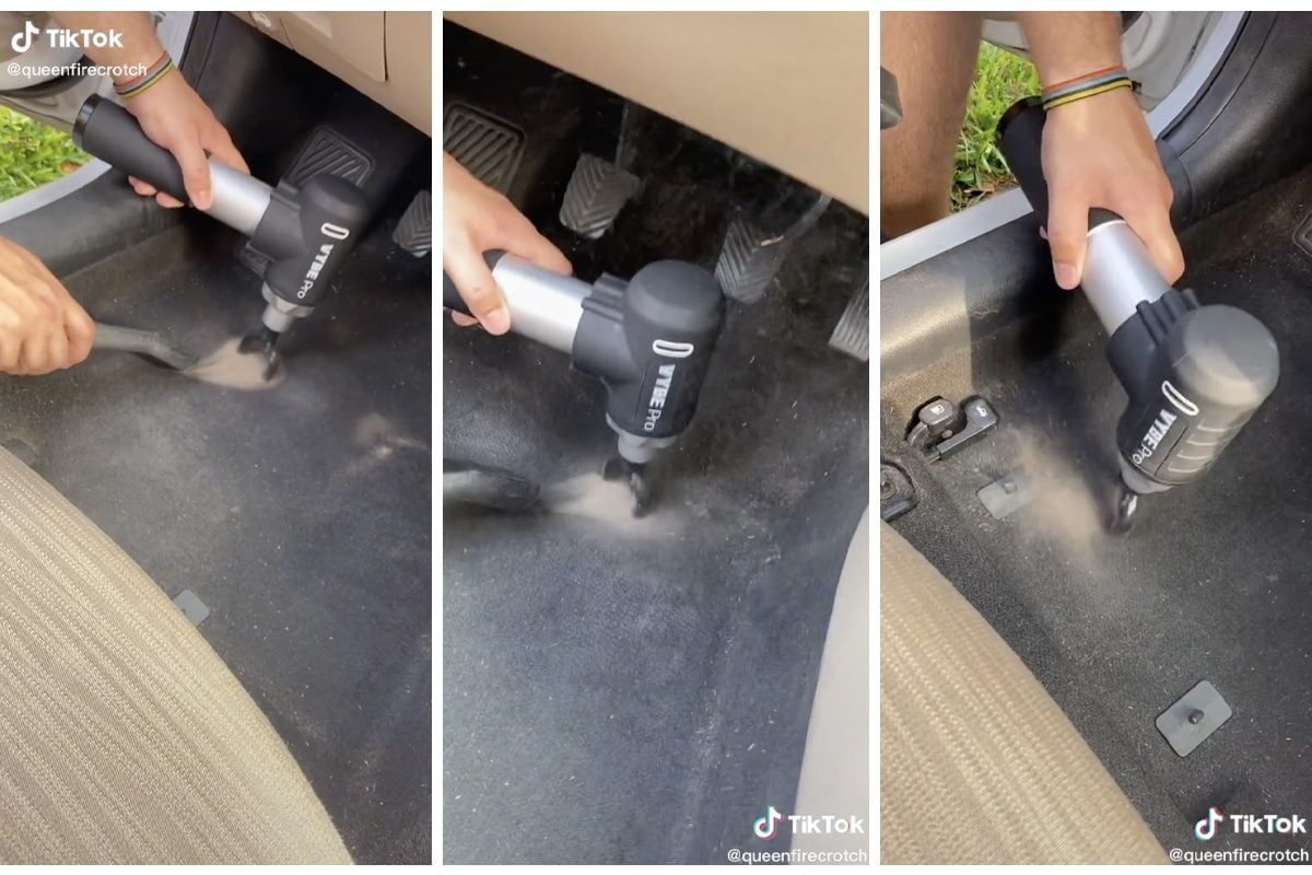 Can This TikTok Massage Gun Hack Help Clean Your Car?