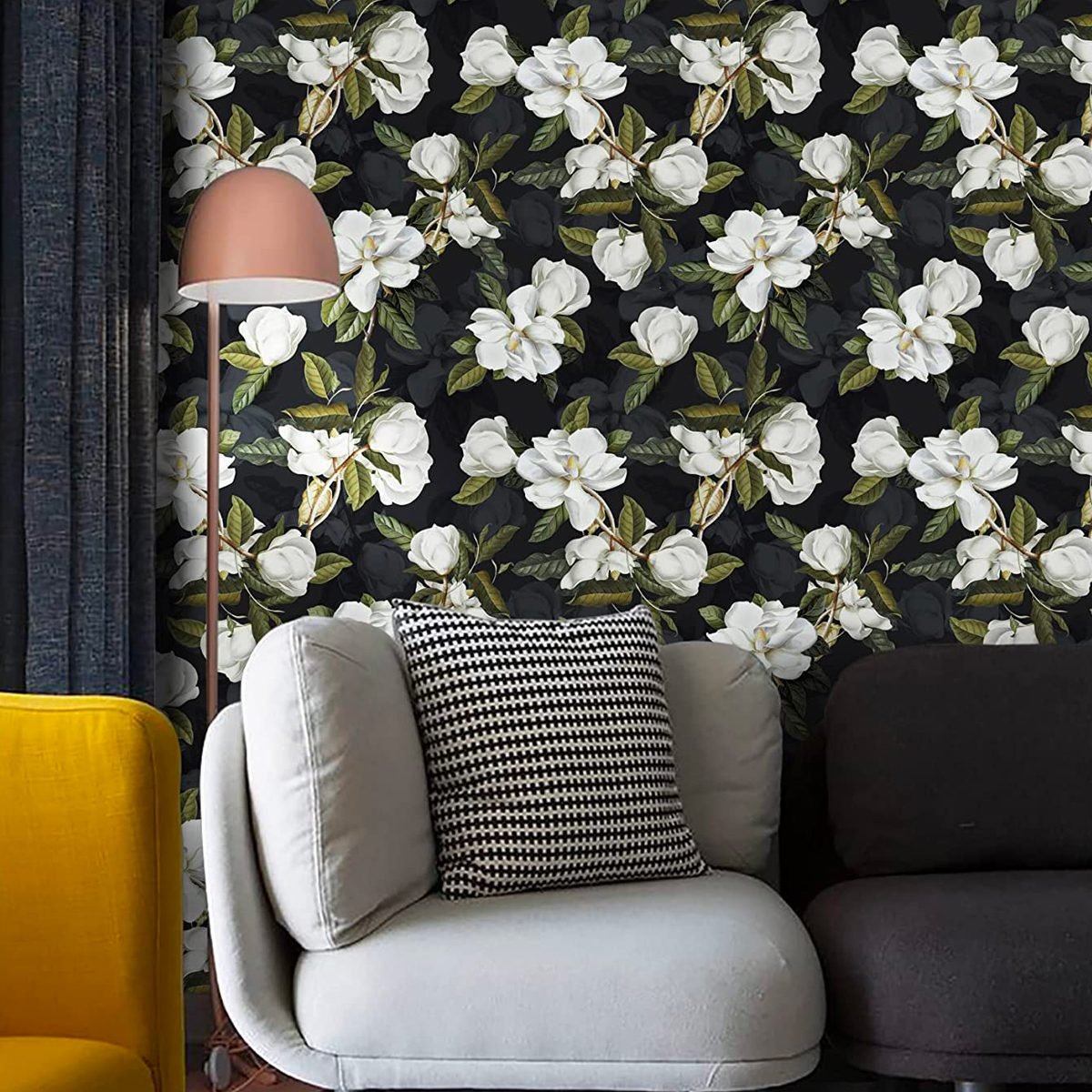 HaokHome Peel And Stick Gardenia Floral Wallpaper Removable Ecomm Amazon.com  ?resize=700