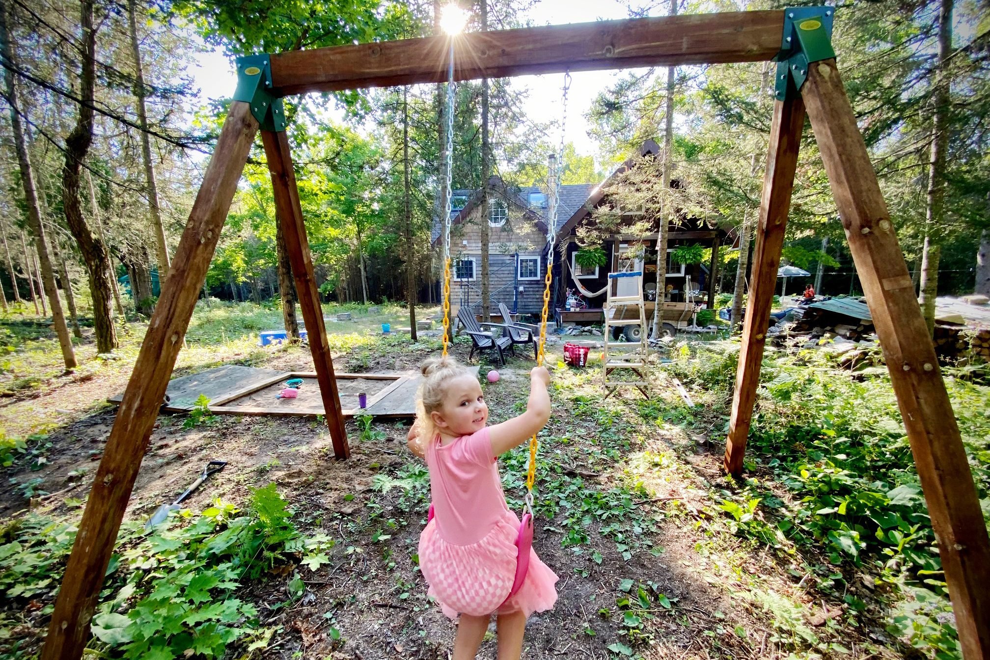 Backyard climbing structure  Backyard for kids, Backyard