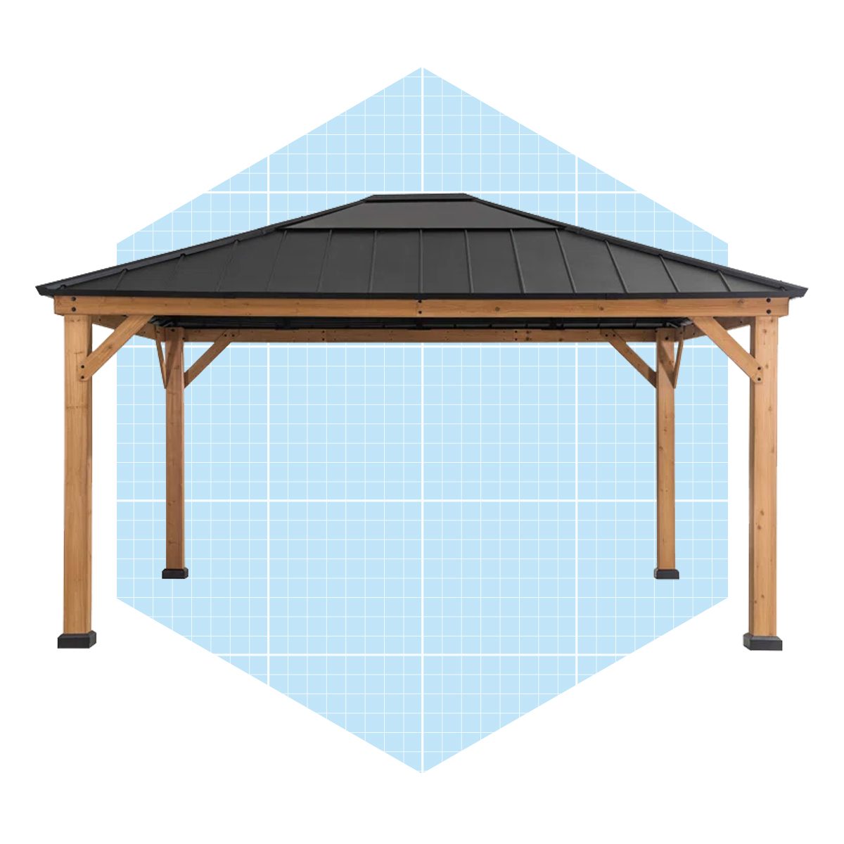 Tenafly Solid Wood Patio Gazebo Ecomm Wayfair.com