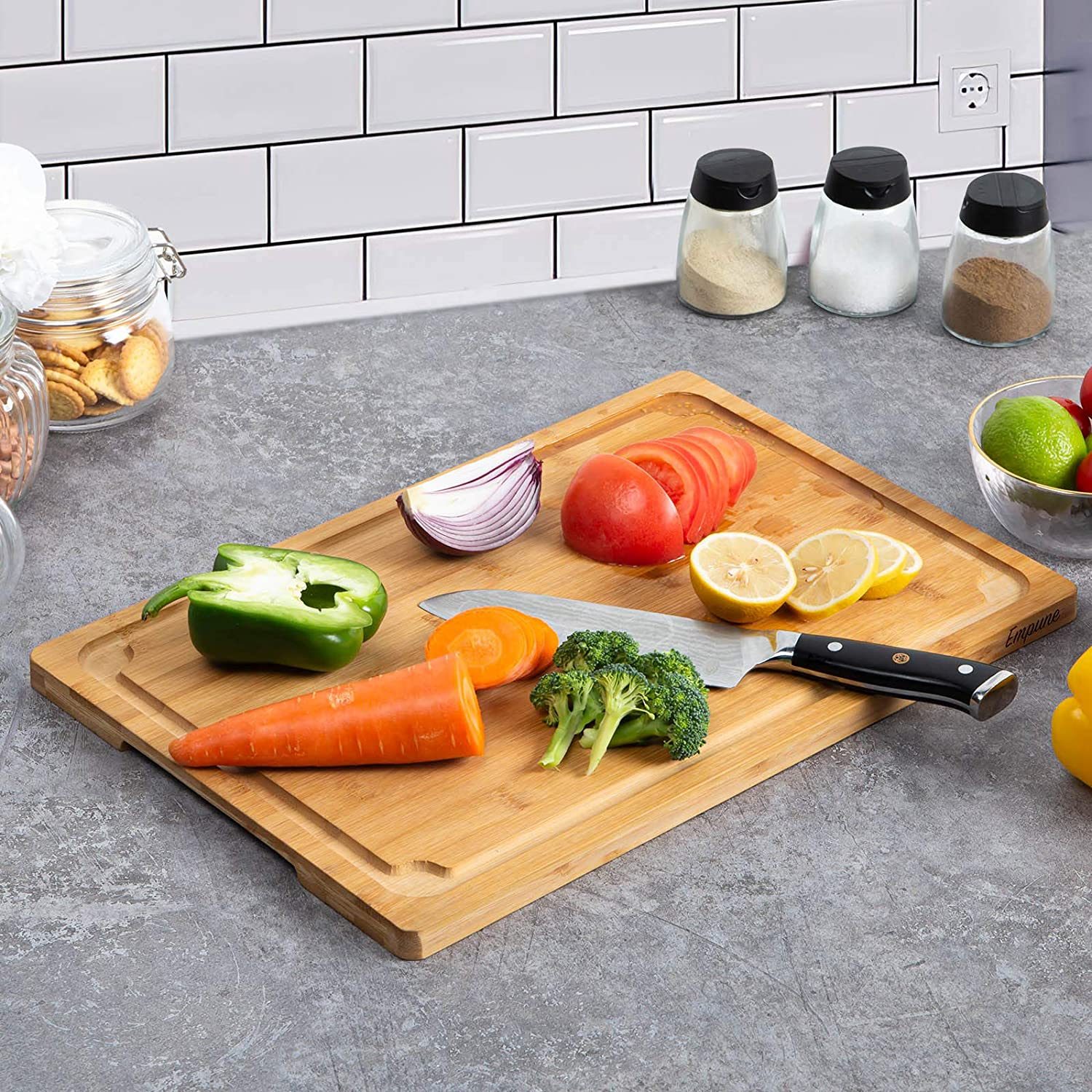 Oversized Cutting Board Easy Grip Handle Groove Non-Slip Extra Large Thick  Chopp Board Dishwasher Safe Kitchen Professional Tool