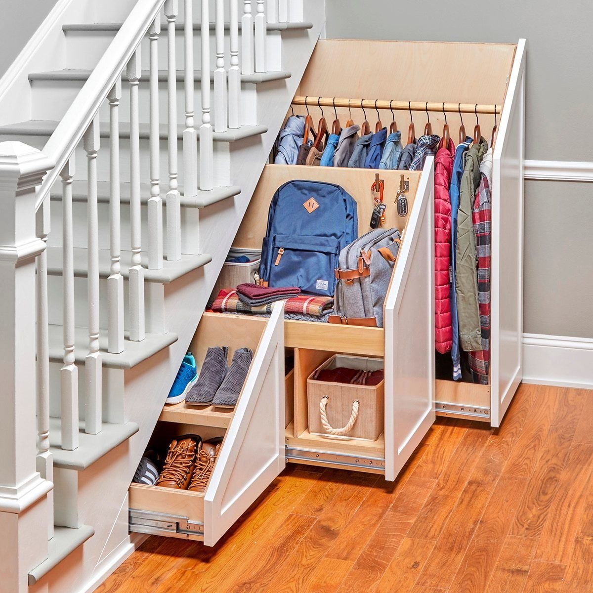 How to Build Under Stair Storage Drawers